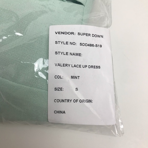 Superdown Revolve Mint Valery Lace Up Mini Dress - Picture 14 of 15